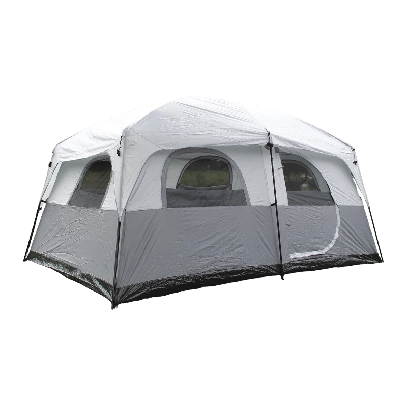 Geräumiges Campingzelt für 10 Personen mit Stahlstangenstütze